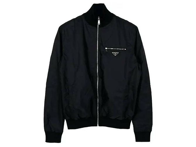 Prada Triangle Logo Reversible Jacket Black 