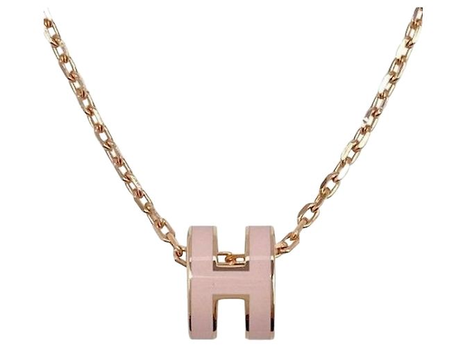 Hermès Collier Mini Pop Hach Or Rose Dragée Rose 