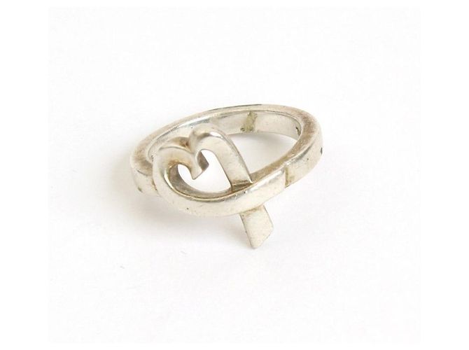 Tiffany & Co Anillo de Plata Corazón Amoroso Blanco
