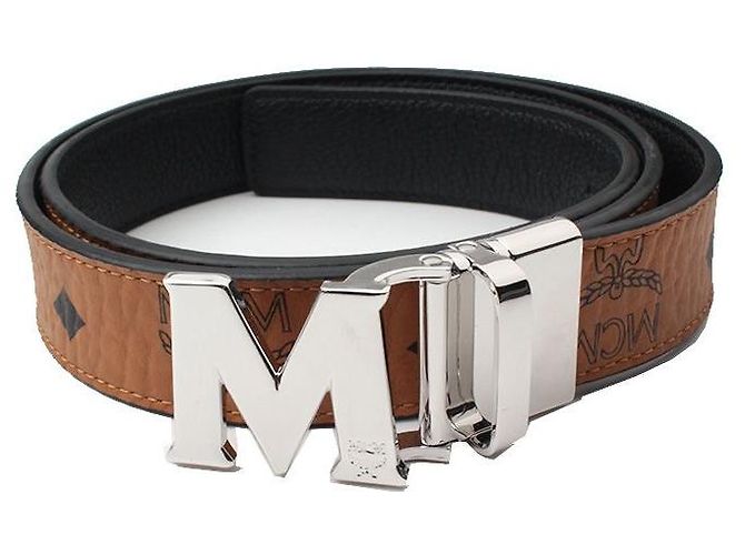 MCM Unisex wendbarer Ledergürtel Braun