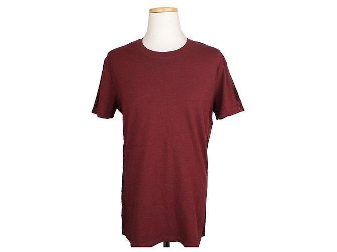Dolce & Gabbana Bordeaux Satin-T-Shirt Rot 