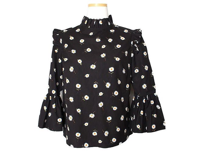 Alice + Olivia Blusa nera con volant Alice e Olivia Nero