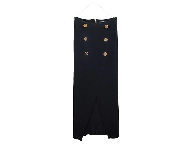 Balmain Strickrock lang Schwarz