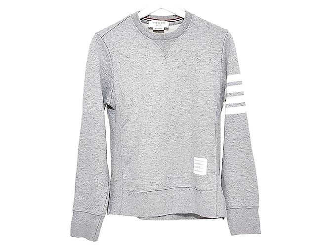 Thom Browne Suéter Loopback Clássico Prata 