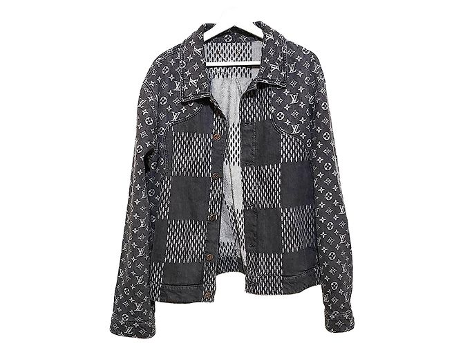 Louis Vuitton Nigo Damier Trucker Denim Jacket Black