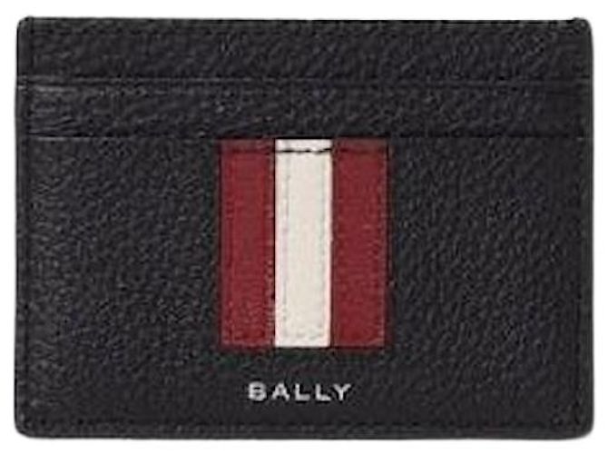 Bally Ribbon Card Case Black