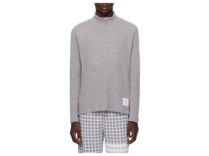 Thom Browne Raglan-Rollkragenpullover Braun