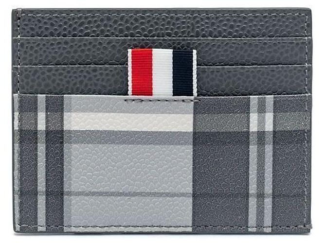 Thom Browne Bar Stripe Pebble Grain Cardholder Multiple colors