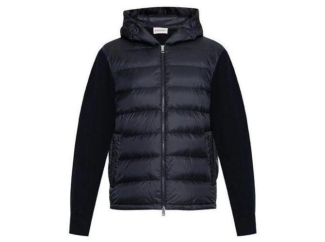Moncler Moletom com zíper em lã acolchoada Azul