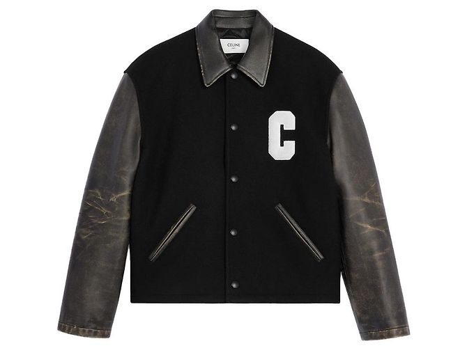 Céline Teddy Jacket Wool Felt Black