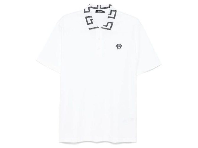 Versace Poloshirt mit kurzen Ärmeln Weiß
