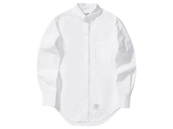 Thom Browne Camicia classica in cotone Oxford Bianco