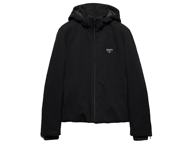 Prada Stretch Technical Fabric Jacket Black 