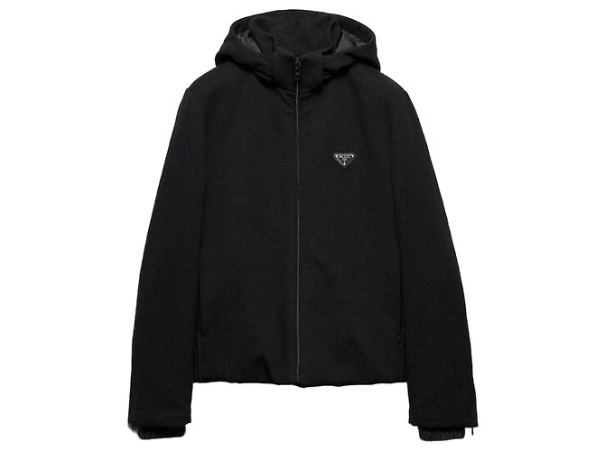 Prada Giacca in tessuto tecnico elasticizzato Nero