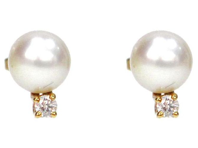 Tiffany & Co Orecchini in perle e diamanti D'oro 