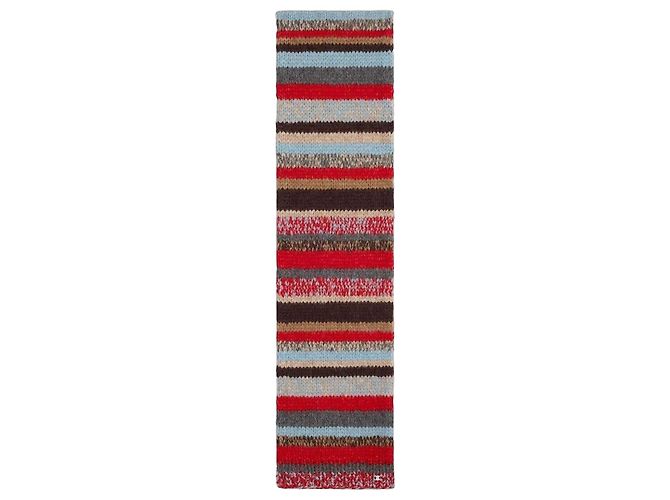 Céline Sciarpa Moulins in Alpaca e Lana Rossa Multicolore Rosso