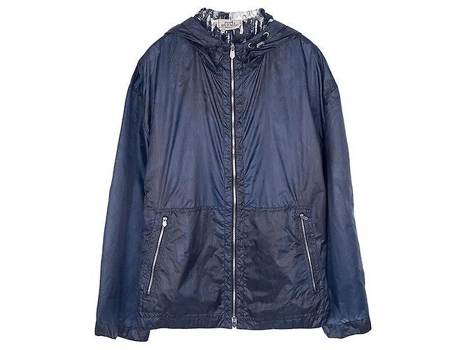 Hermès Cavalcade Cider Reversible Men's Blouson Ocean Blue
