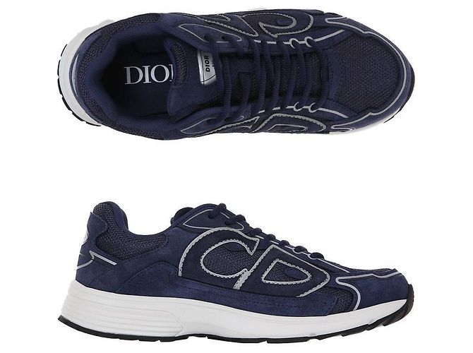 Dior Baskets en cuir Countdown Bleu