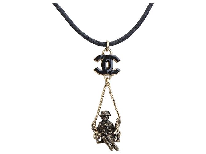 Chanel Coco Anhänger Halskette Silber