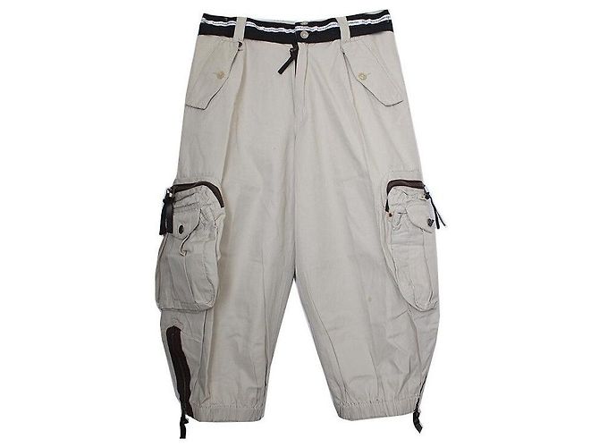 Dolce & Gabbana Pantalones Cargo Khaki Plata
