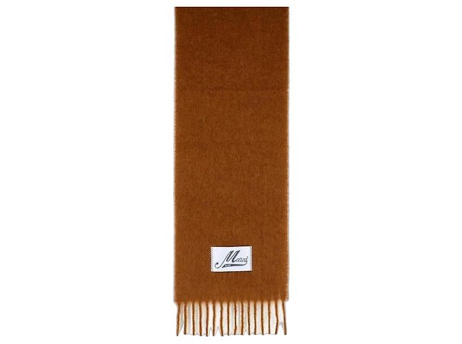 Marni Dettaglio frange in alpaca spazzolata blu Marrone