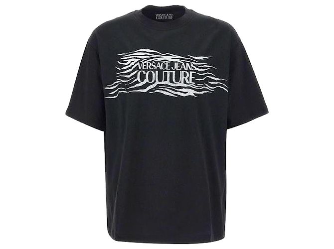 Versace Kristall Zebra T-Shirt Schwarz