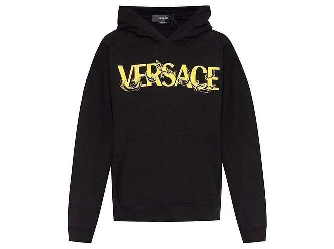 Versace Hoodie mit Silhouette-Logo Schwarz