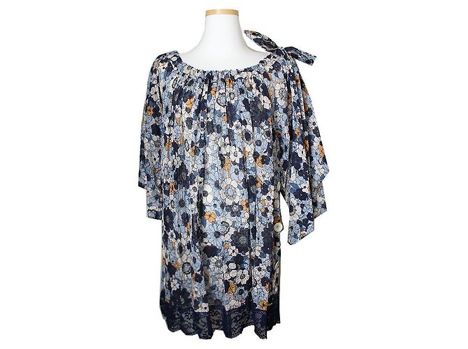 Chloé Camicetta in cotone a fiori Multicolore