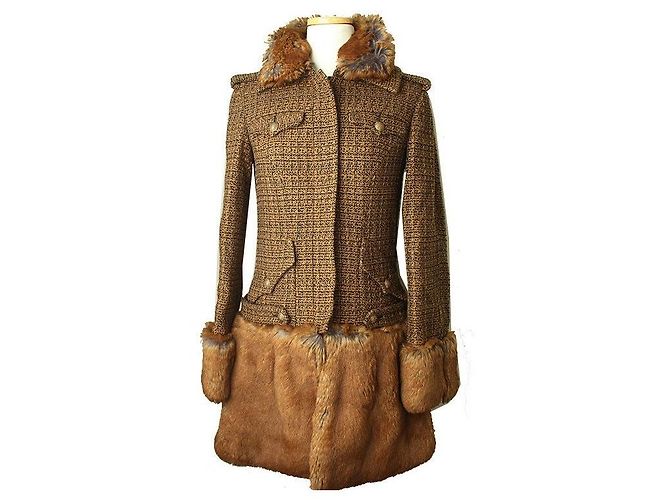 Chanel Eco Fur Tweed Coat Multiple colors