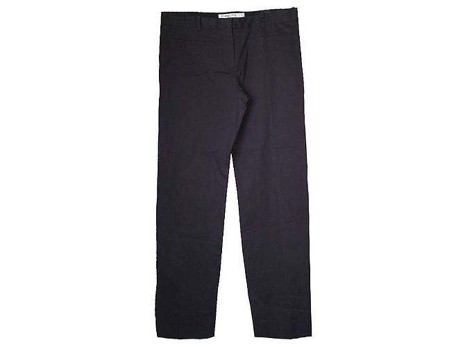 Dior Pantalones de algodón navy Christian Negro