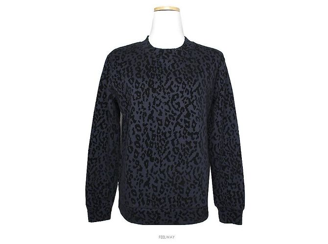Claudie Pierlot Leopard Sweatshirt Blau 