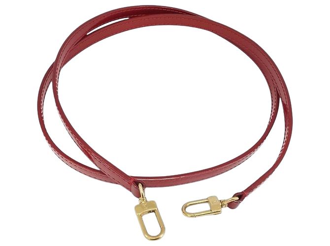 Alma Louis Vuitton Pendentif Vernis Bourgogne avec Sangle Dorée Rouge