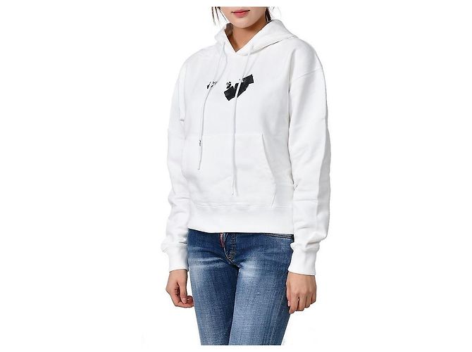 Off White Jumbo Marker Arrow Hoodie Weiß