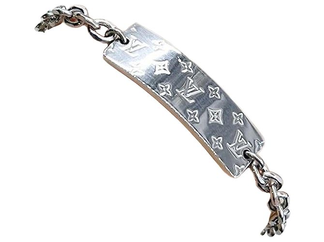 Louis Vuitton Bracciale Piastra Monogramma Bold Argento Metallo