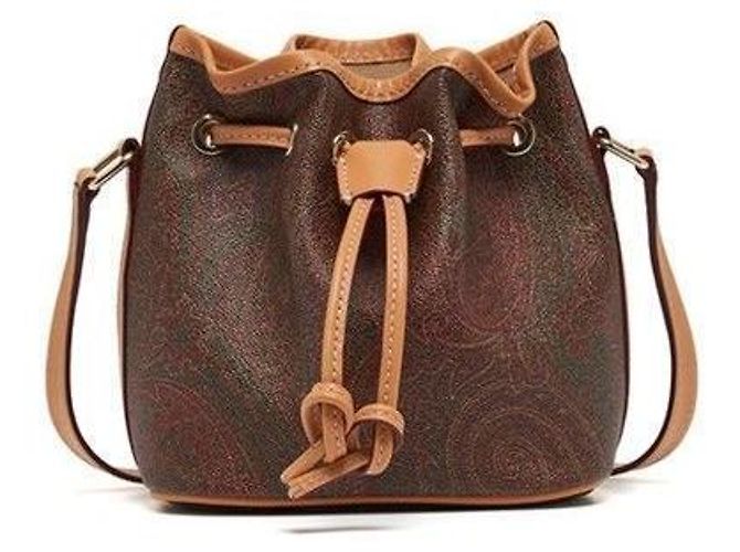 Etro Mini borsa a secchiello Paisley Marrone 