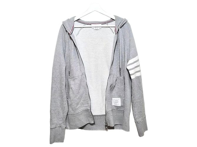 Thom Browne Classic Loopback Hooded Zip-Up