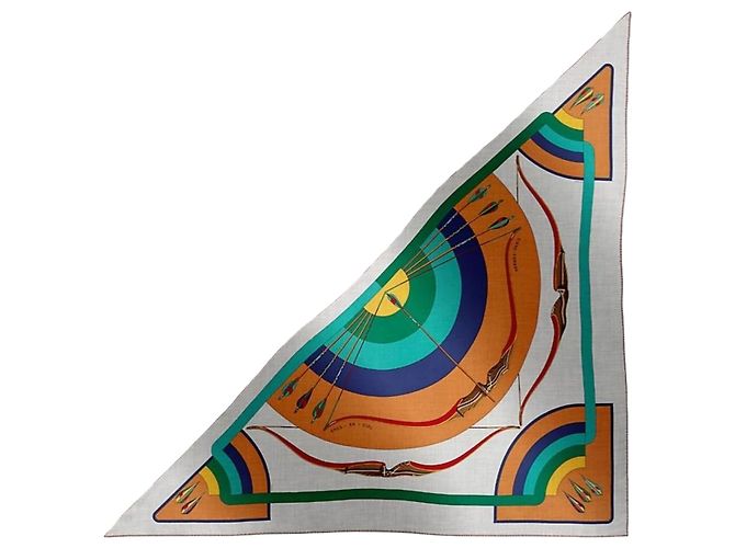 Hermès Cachecol gigante de caxemira e seda em forma de triângulo Marrom