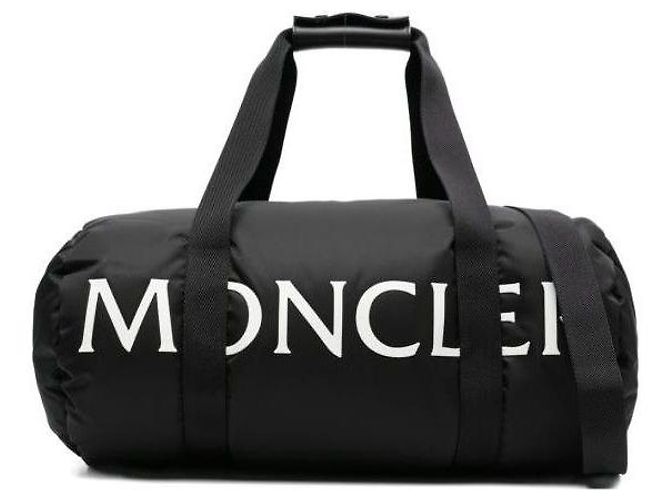 Moncler Bolsa de duffle acolchoada com logo