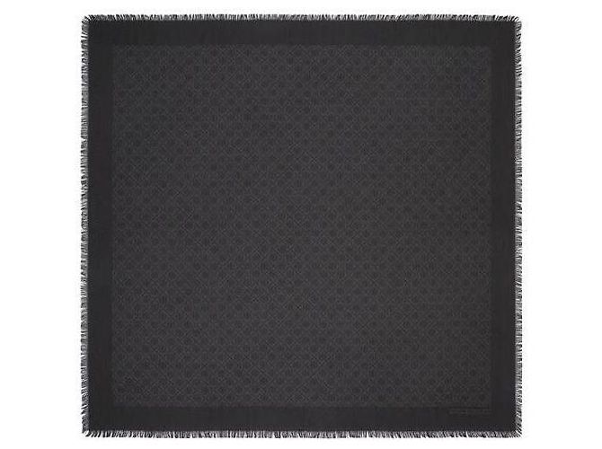 Tory Burch Monogramm-Jacquard-Reiseschal Schwarz 