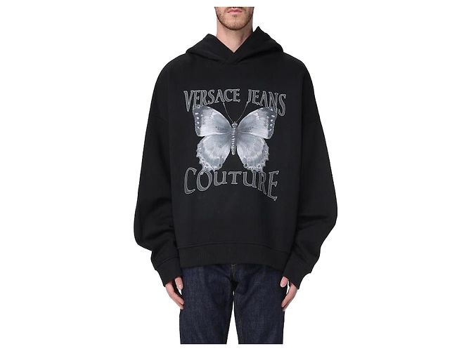 Versace Sudadera holgada Cabinet de Curiosité Negro