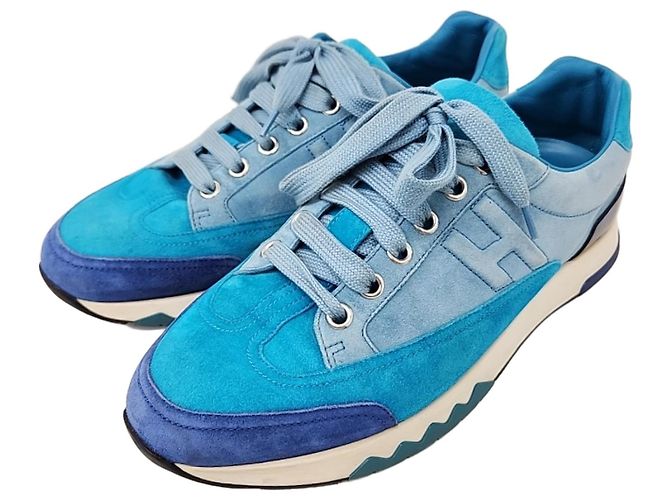 Baskets en daim Hermès Bleu