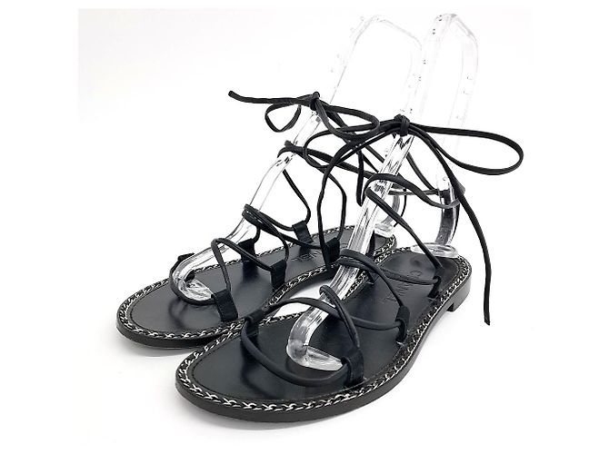 Sandali con cinturino Chanel Nero