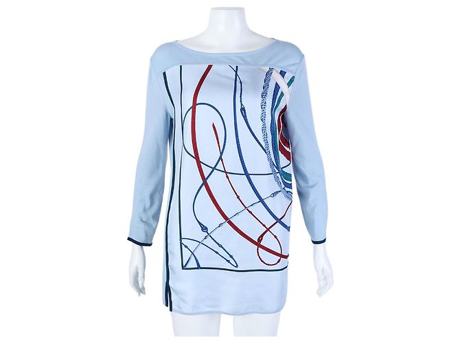 Hermès Seidenpullover mit langen Ärmeln