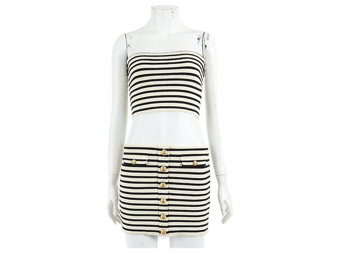 Céline Top Celine due pezzi Bianco 