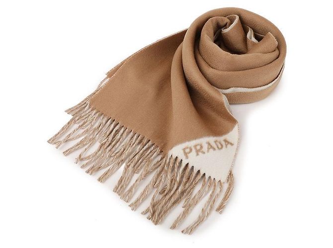 Double Prada Sciarpa in cashmere doppio Marrone 