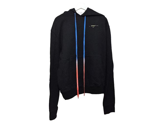 Off White Arrow Hoodie mit langen Ärmeln Schwarz