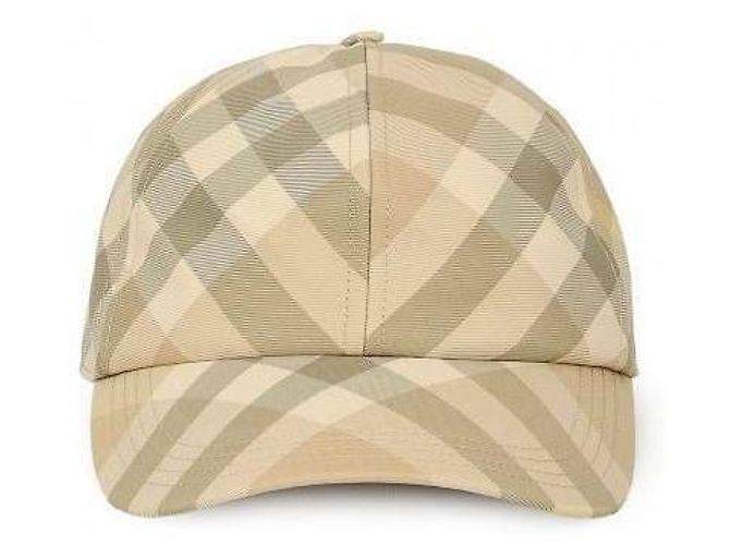 Burberry Baseballkappe mit Karomuster Orange Synthetisch