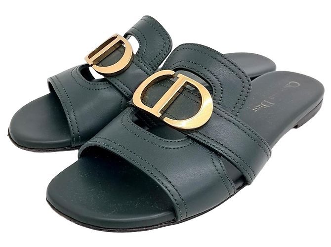 Christian Dior Montaigne Slipper Green