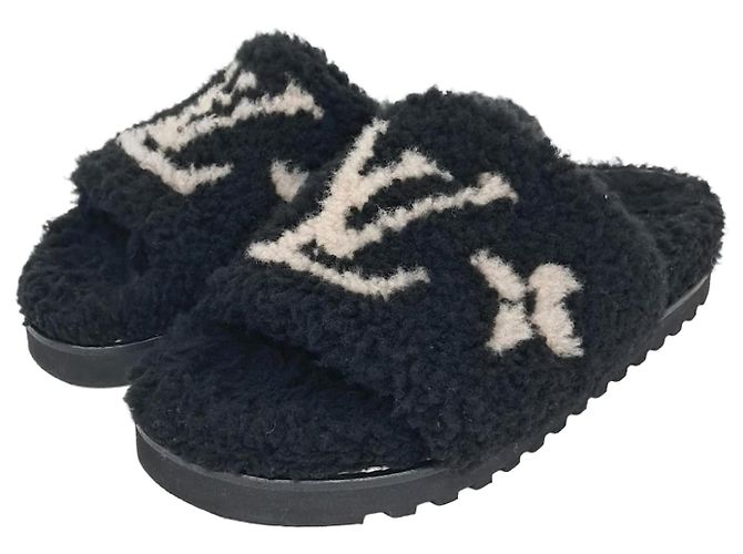 Pantofole in shearling Louis Vuitton Nero