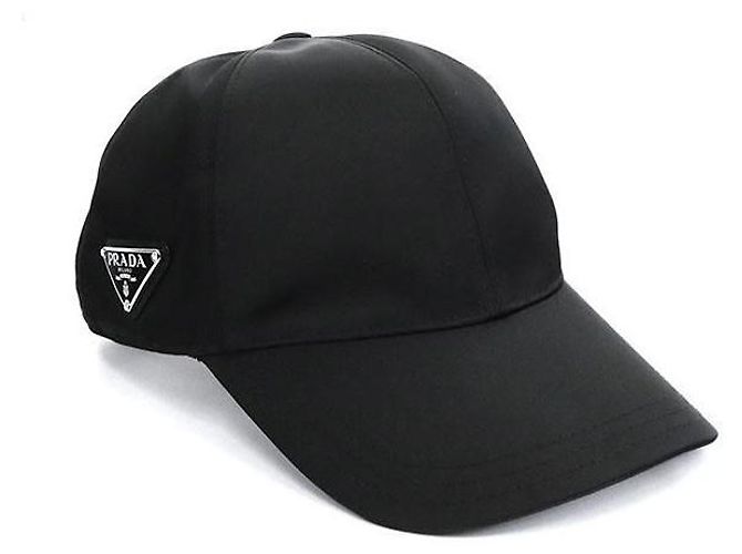 Prada Re-Nylon Triangle Logo Baseball Cap